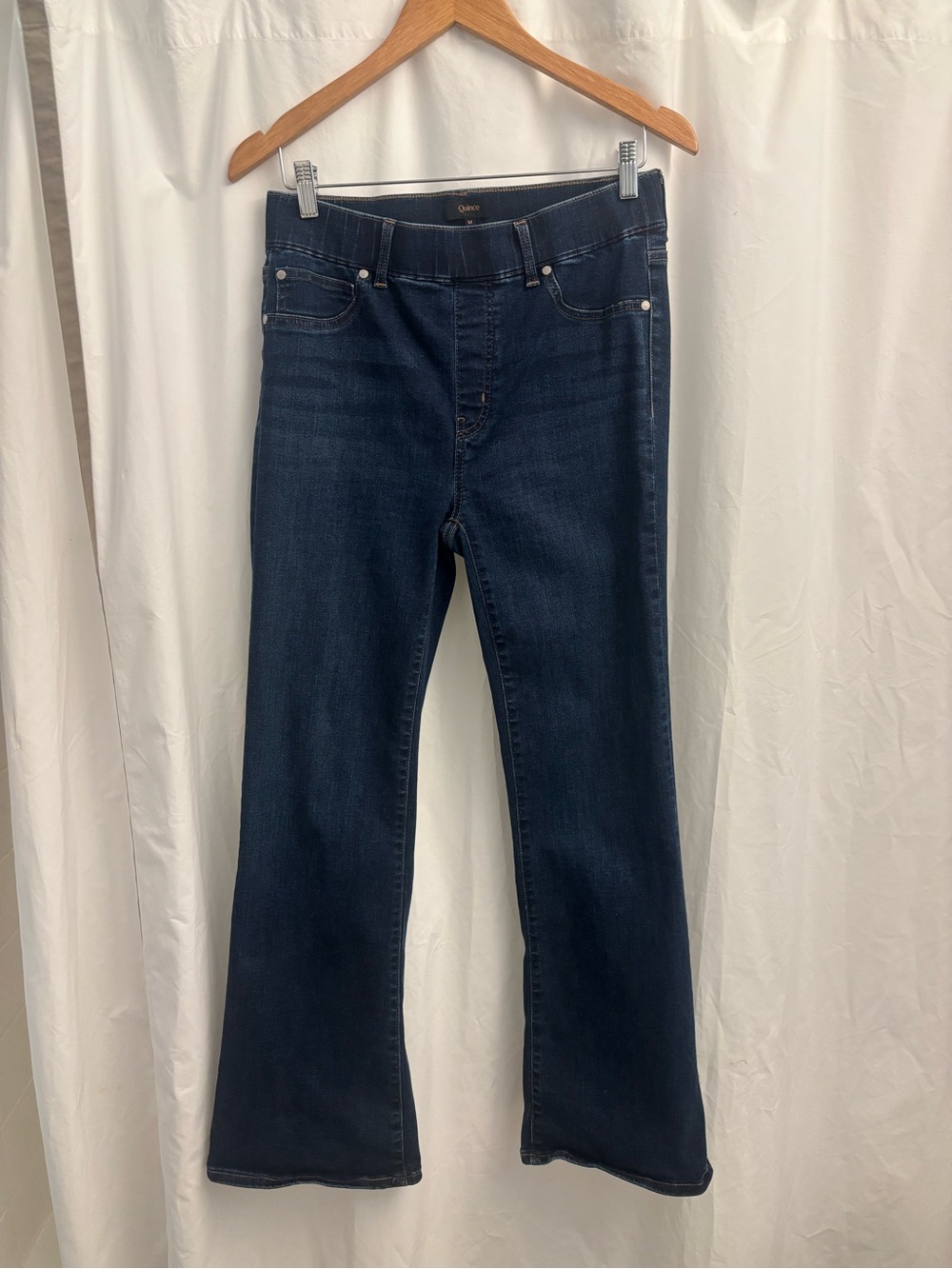 Quince Dark Blue Flare Jeans
